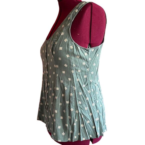 Womens Top Size 2XL Tank Adjustable Back Floral Structure Business Casual Summer - Picture 5 of 8